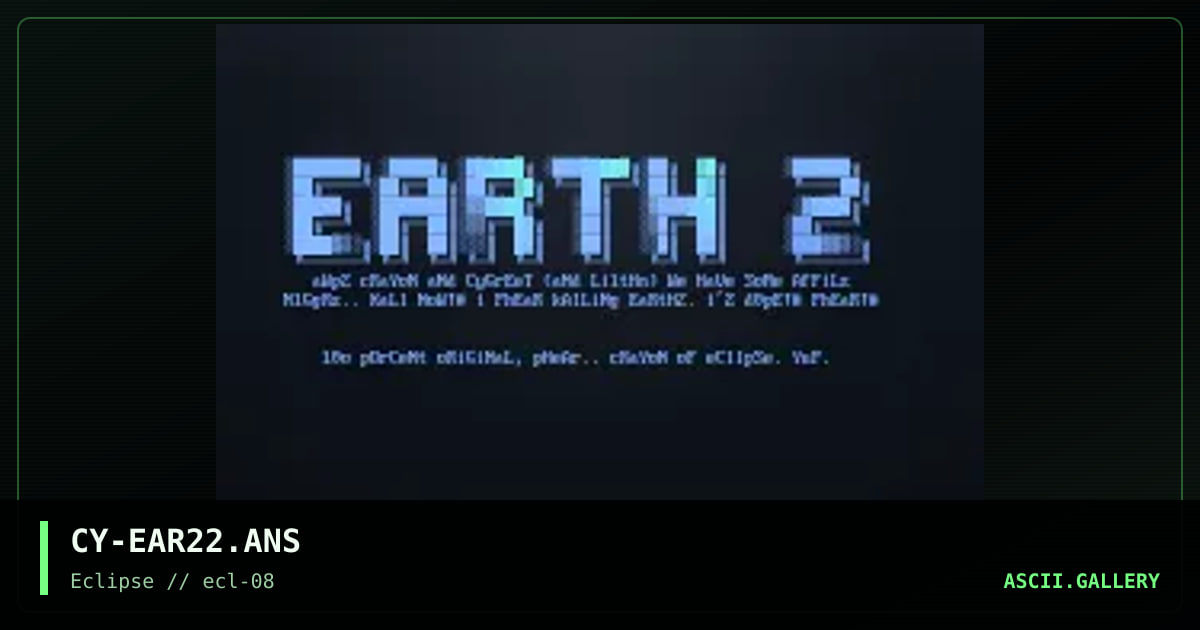 BEST EARTH2 ANSI EVER!!!, by crayon, 1996