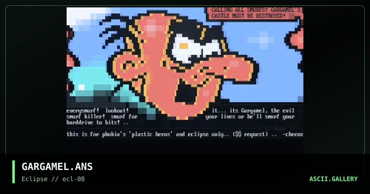 ITS EVIL GARGAMEL! KILL HIM@#^$!, by cheeze, 1996