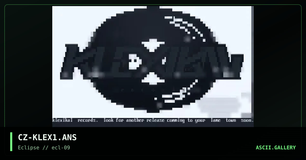 CZ-KLEX1.ANS, by cheeze, 1996