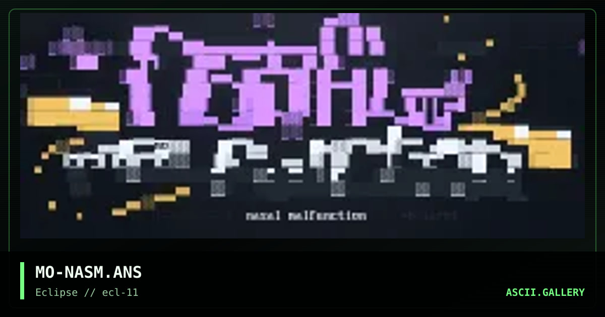 nasal malfunction, by magnatop, 1997