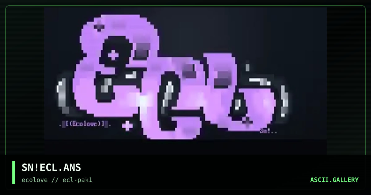 Logo for Ecolove!, by snowball, 1997