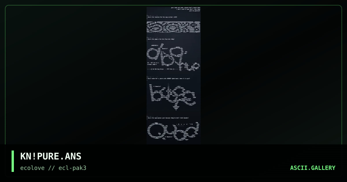 Pure ascii, by kenetic, 1998