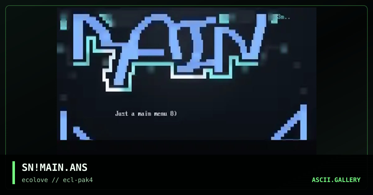 Main menu, by snowball, 1998