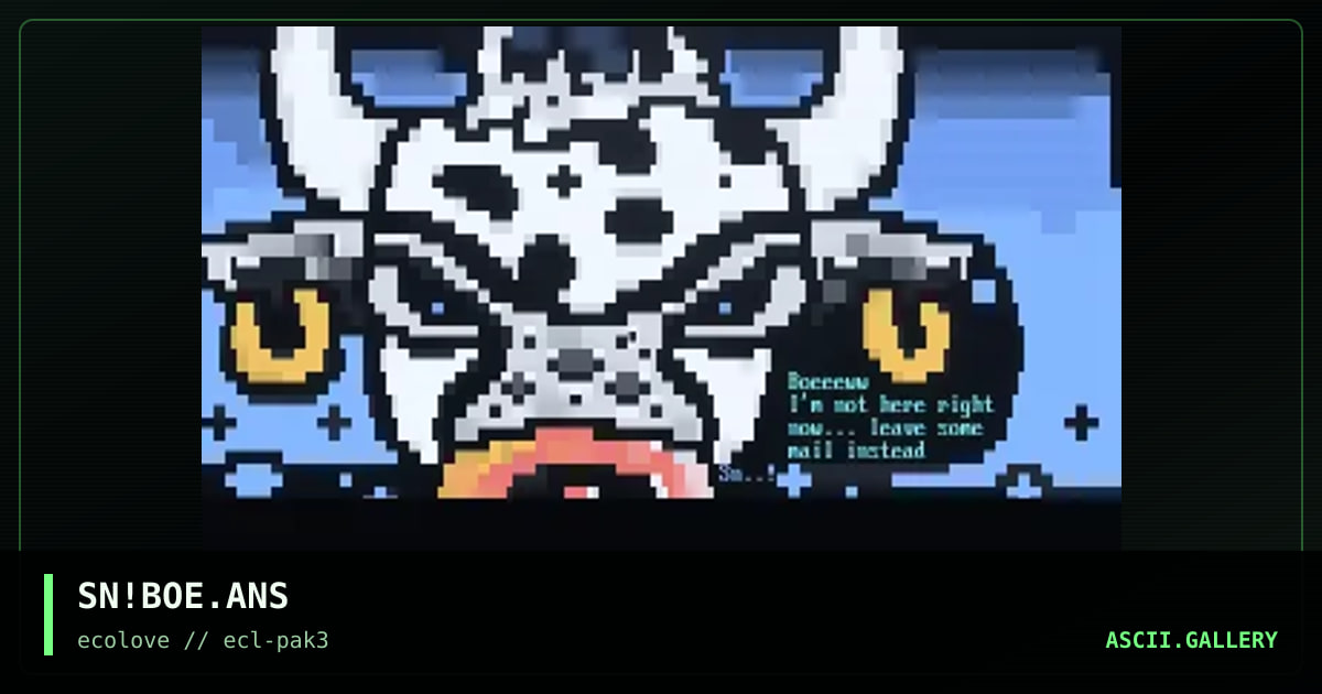 Little Koebeest for President, by snowball, 1998