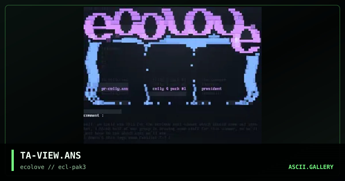 ansiviewer ansi, by the avenger, 1998