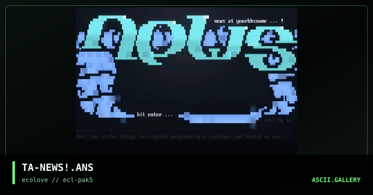 news 4 dizzy, by the avenger, 1998