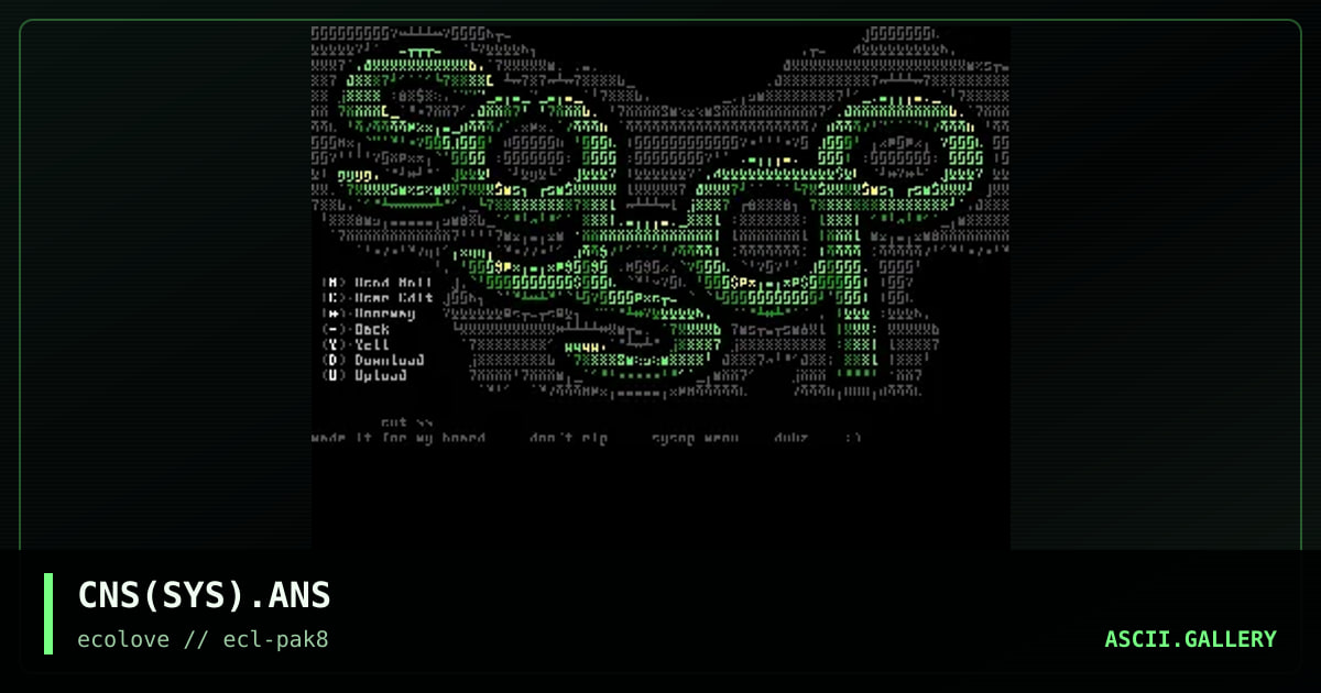 sysop menu, by censored, 1998