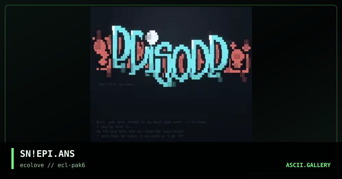 The First Episode .. Logo, by snowball, 1998