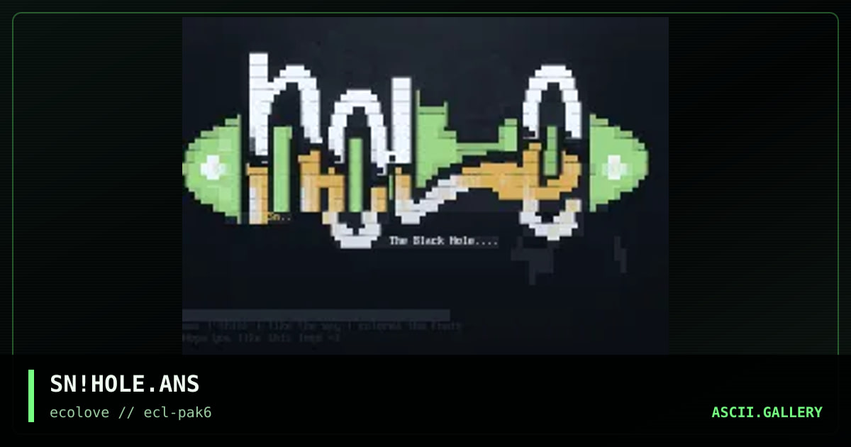░▒▓│The Black hole... │▓▒░, by snowball, 1998