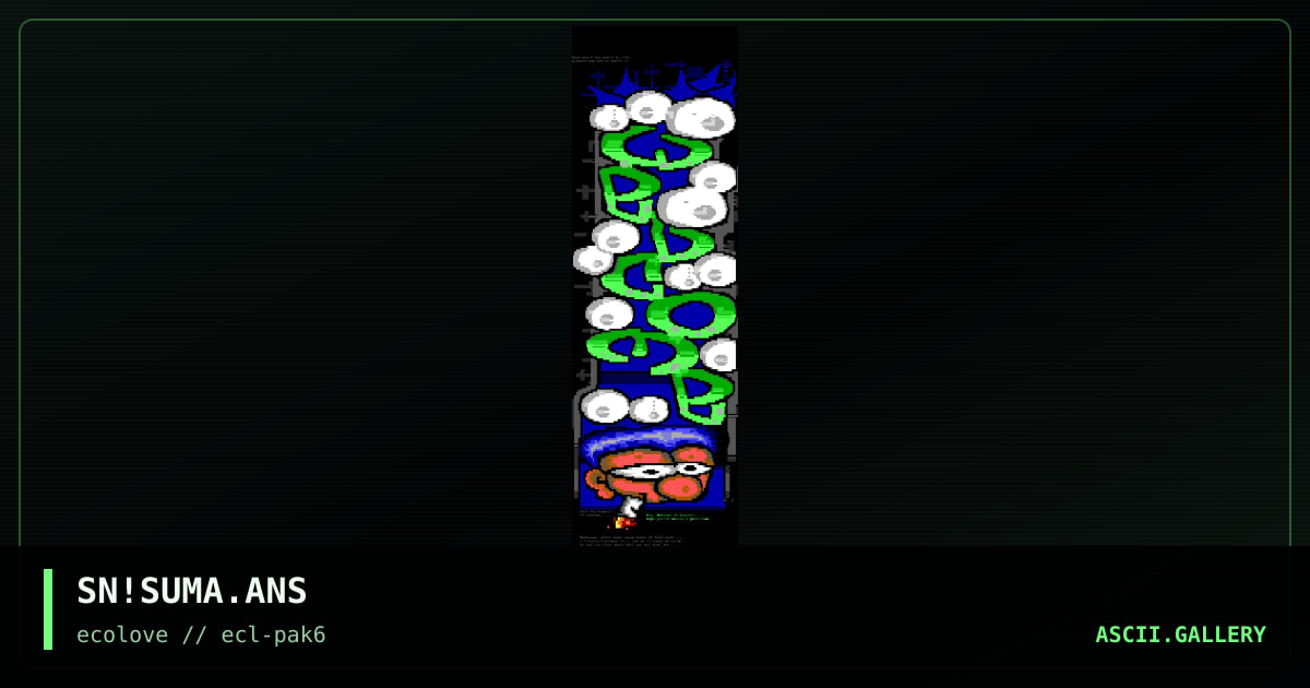 Welcome..and enjoy ansi....., by snowball, 1998