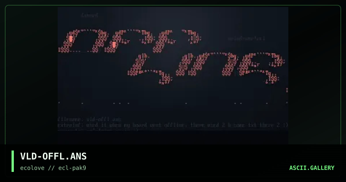 offline, by velodrome, 1998
