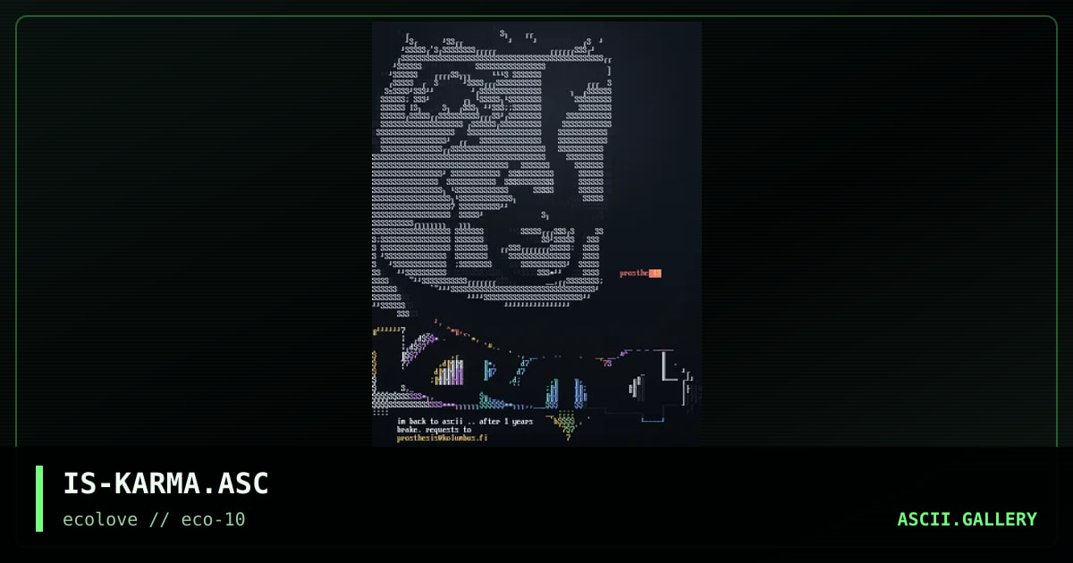 IS-KARMA.ASC, by prosthesis, 1998