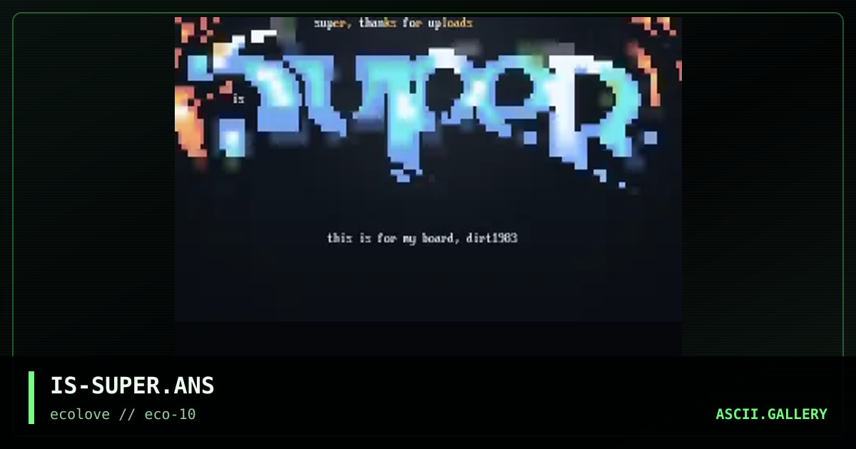 super for dirt, by prosthesis, 1998