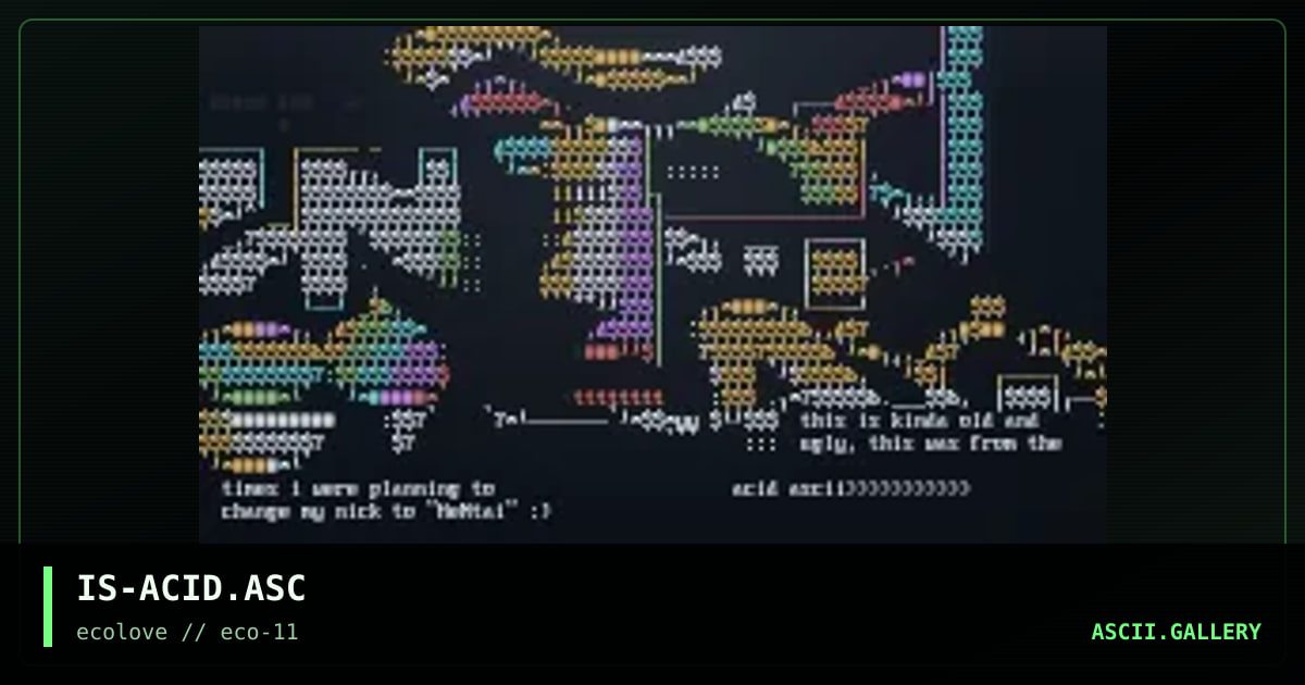 acid!ascii, by prosthesis, 1998