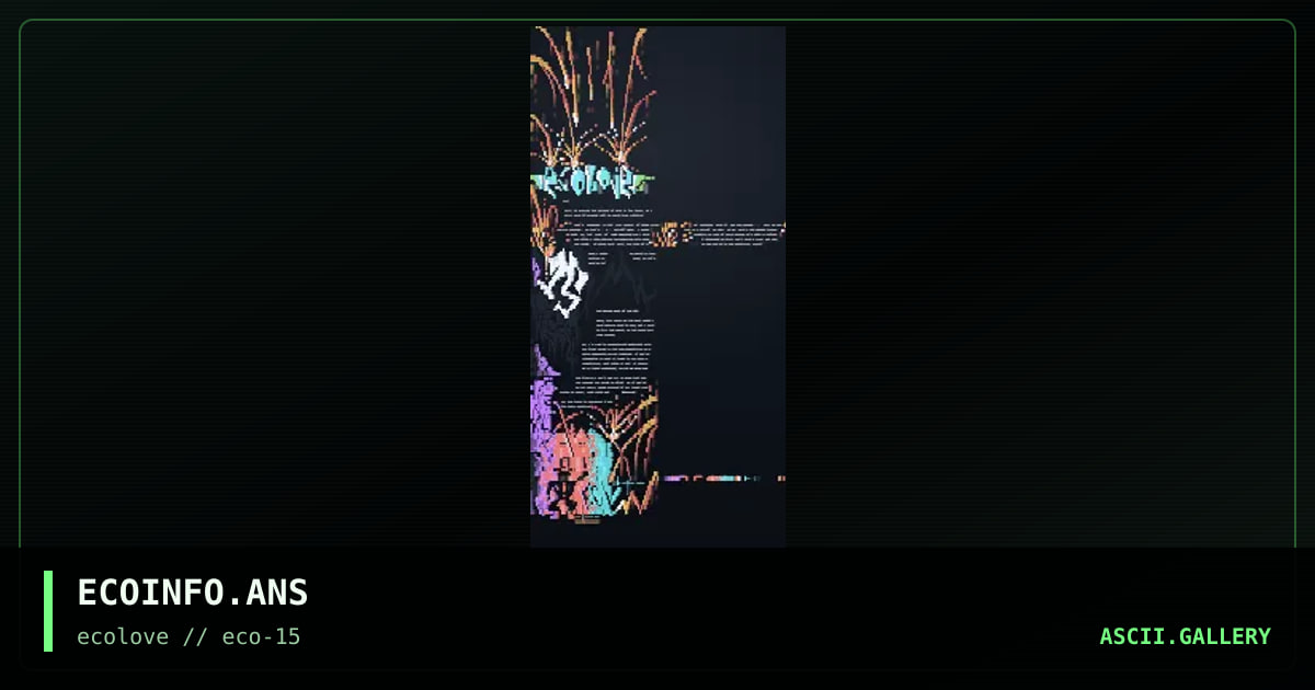 info pack 15!, by ecolove, 1999