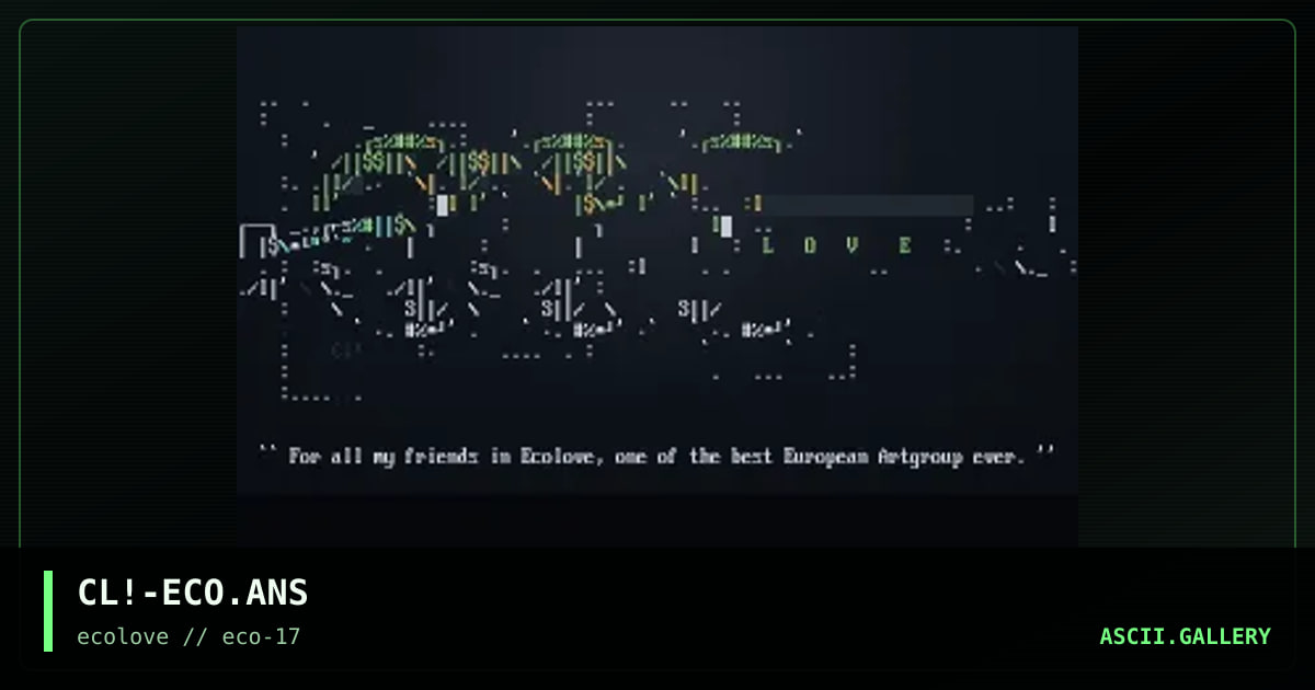 Ecolove, by cleaner, 2000