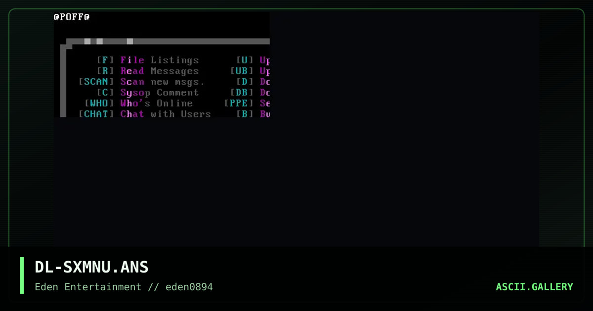 Syndication-X (PCB) Main Menu, by dalamar, 1994