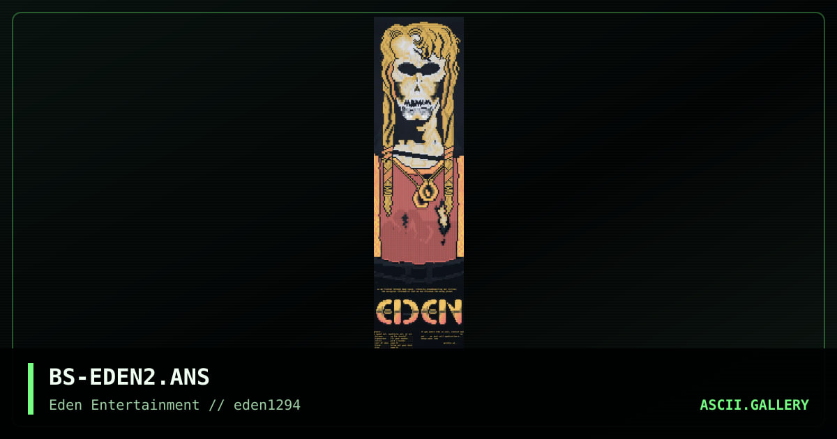 Eden Advertisement, by borys, 1994