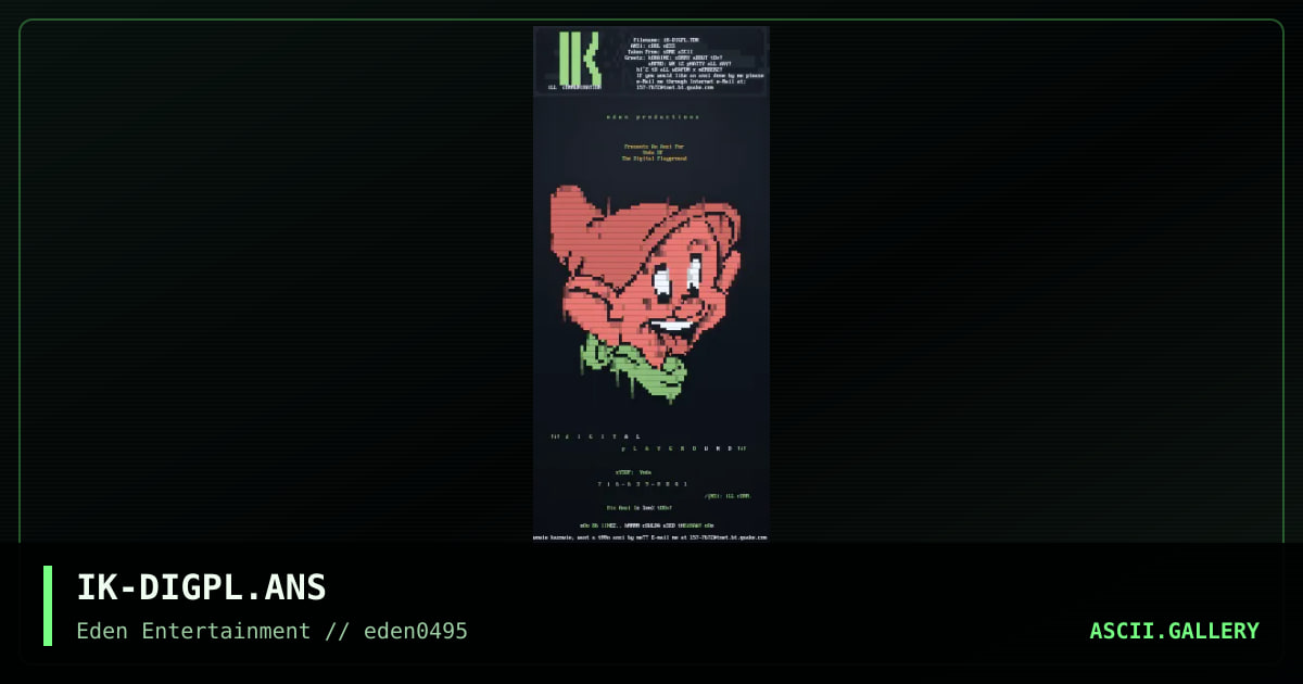 tHE dIGITAL pLAYGROUND, by ill communikation, 1995