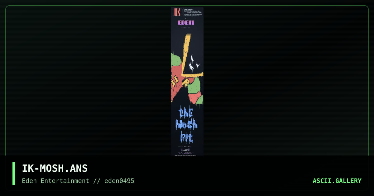 tHE mOSH pIT, by ill communikation, 1995