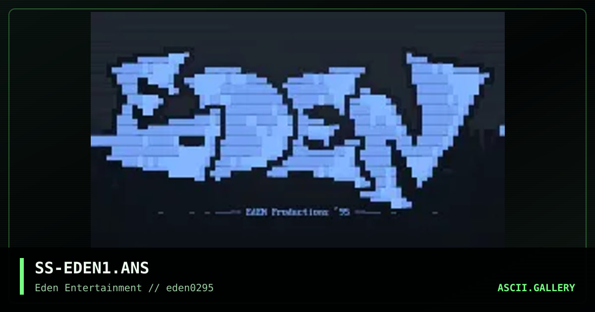 EdEN Font, by saint sinner, 1995