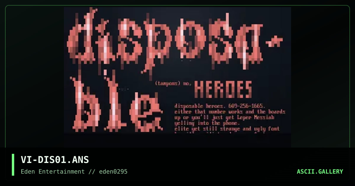 disposible heroes, by village idiot, 1995