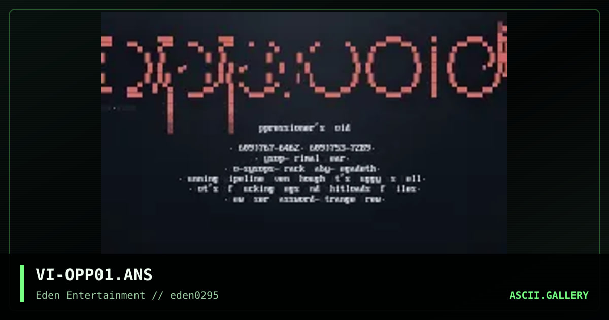 oppressioner's void, by village idiot, 1995