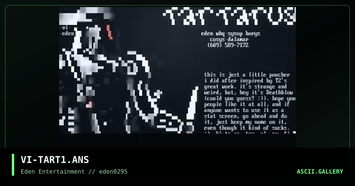 tartarus stat screen, by village idiot, 1995