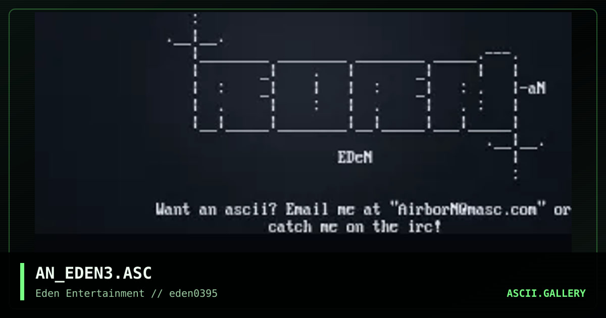 Eden Logo #3, by airborn, 1995