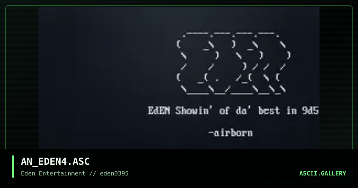 Eden Logo #4, by airborn, 1995