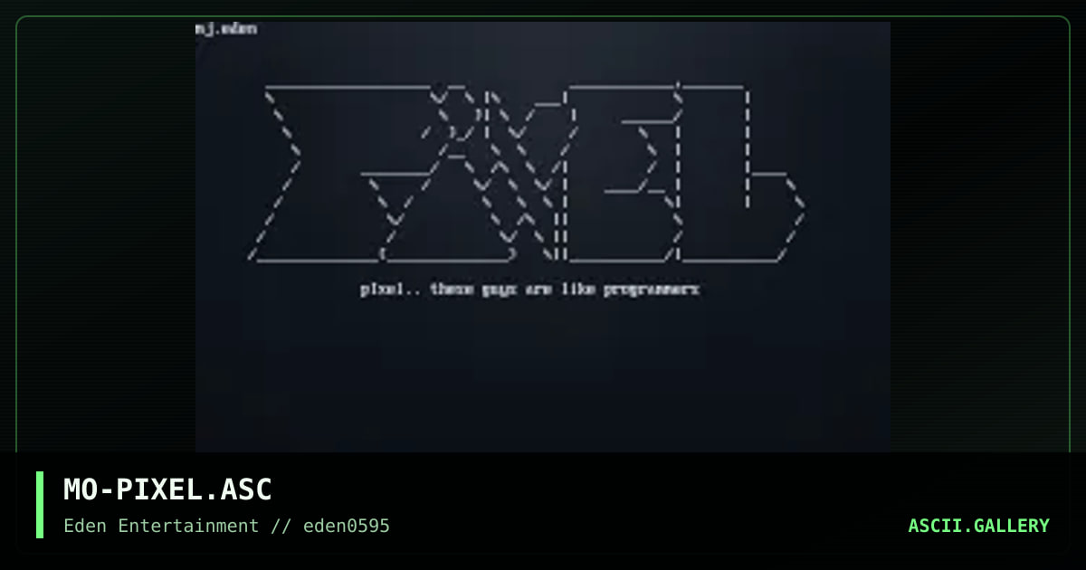 Pixel Logo, by mojo, 1995