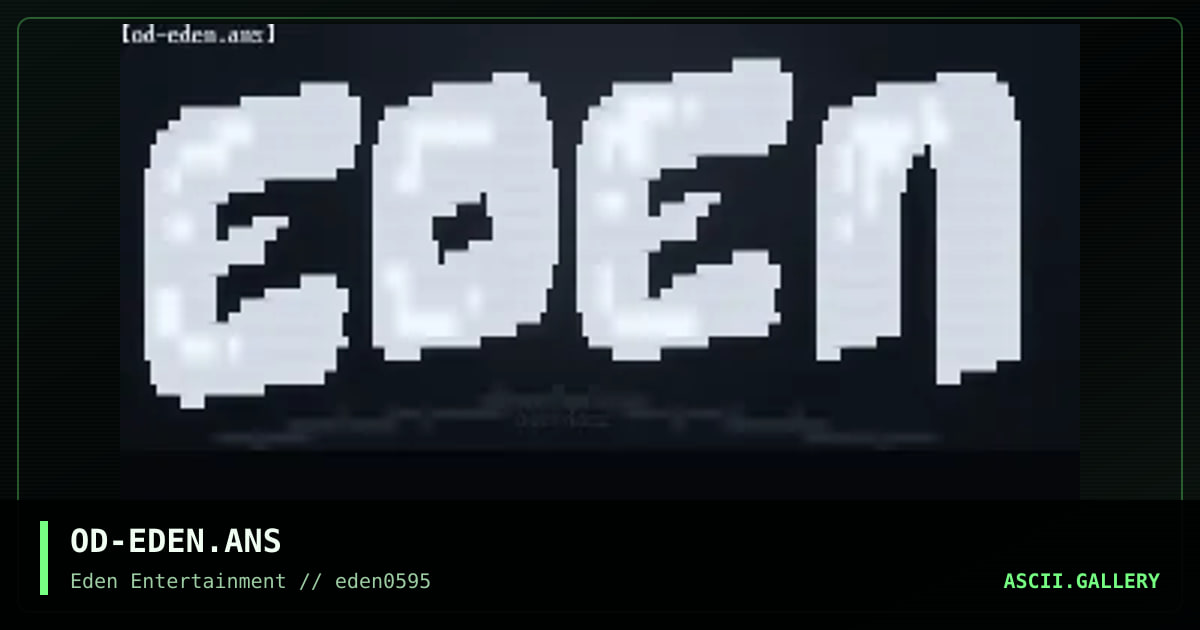 EdEN LOGO, by overdose, 1995