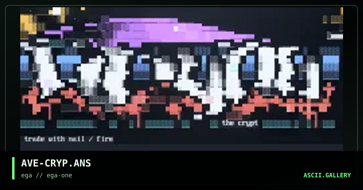 the crypt, by avenger, 1996