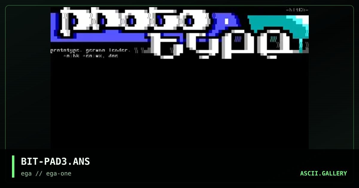 prototype advertisement, by bitch, 1996