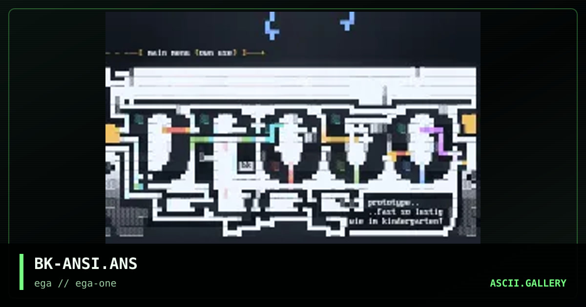 ansi cluster, by bk, 1996