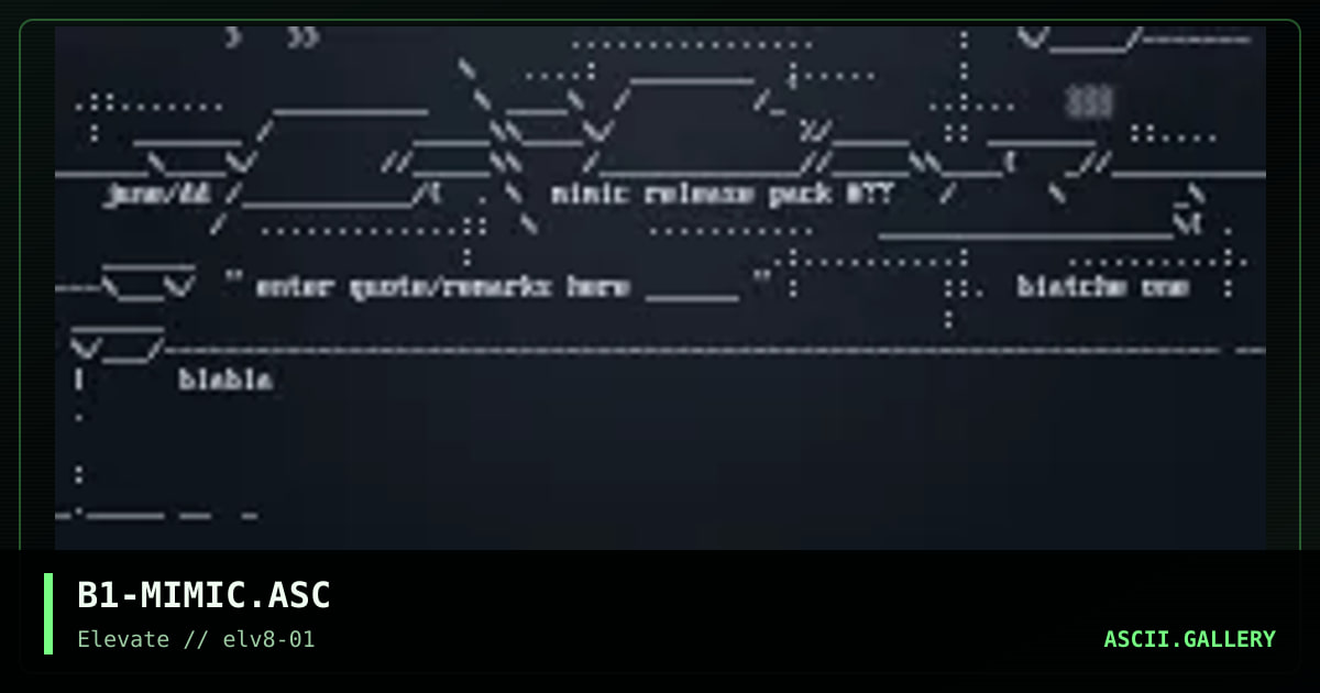 B1-MIMIC.ASC, by biatche, 1999