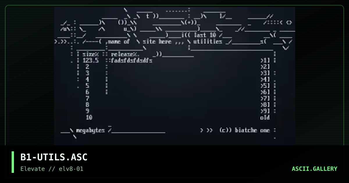 B1-UTILS.ASC, by biatche, 1999