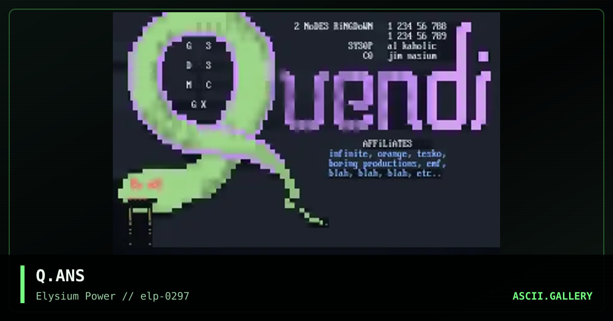Q.ANS, by untagged, 1997