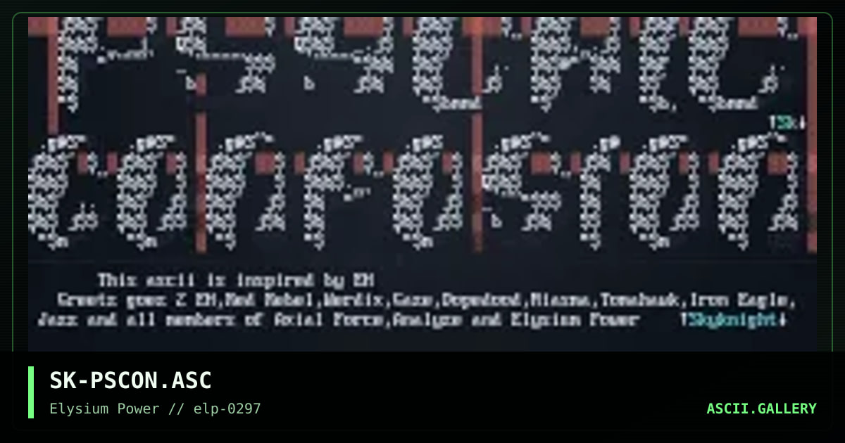 Psychic Confusion - Logo, by skyknight, 1997
