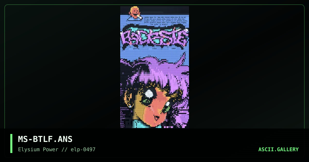 Bad Taste Logoff Screen, by mr splif, 1997