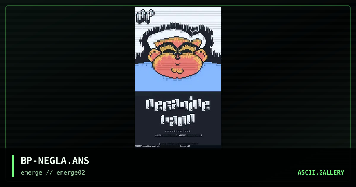 BP-NEGLA.ANS, by bigge pif, 1995