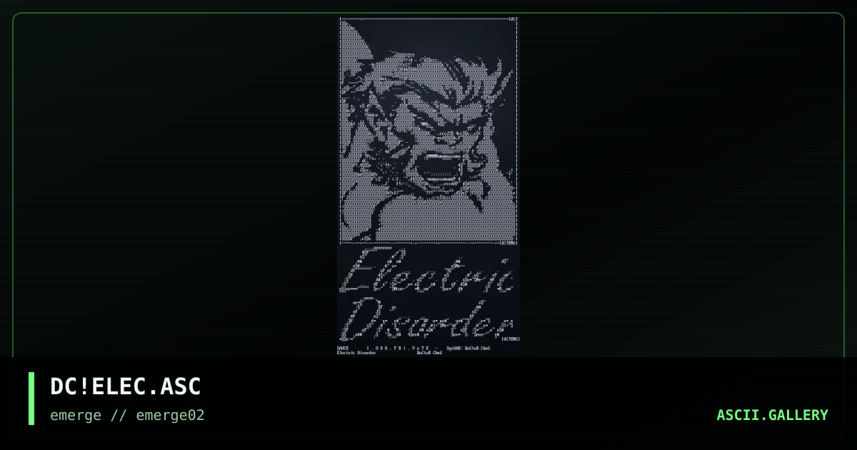 DC!ELEC.ASC, by doctor chug, 1995