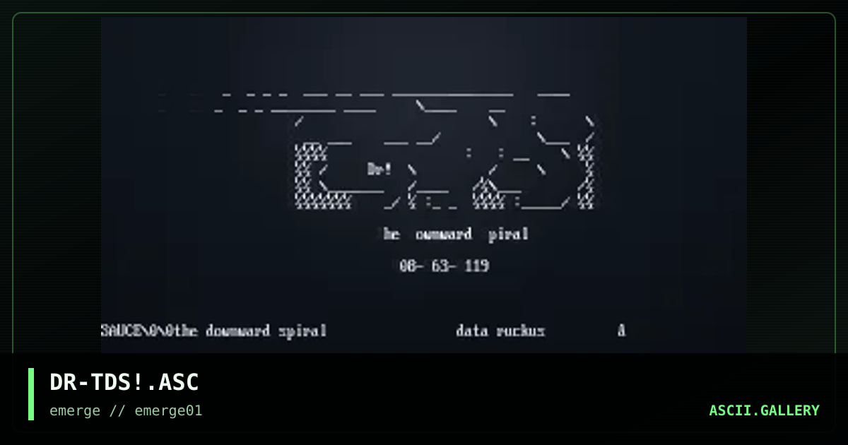 DR-TDS!.ASC, by data ruckus, 1995