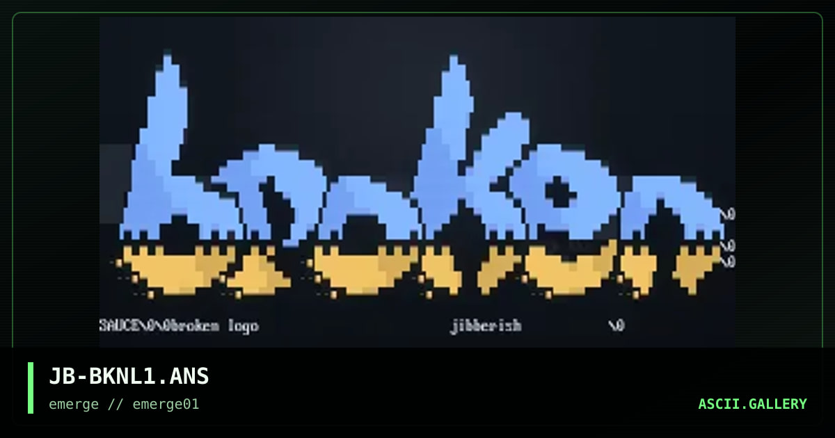 JB-BKNL1.ANS, by jibberish, 1995