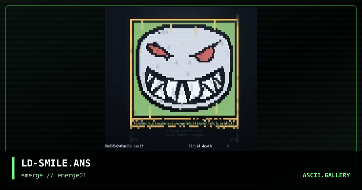 LD-SMILE.ANS, by liquid death, 1995