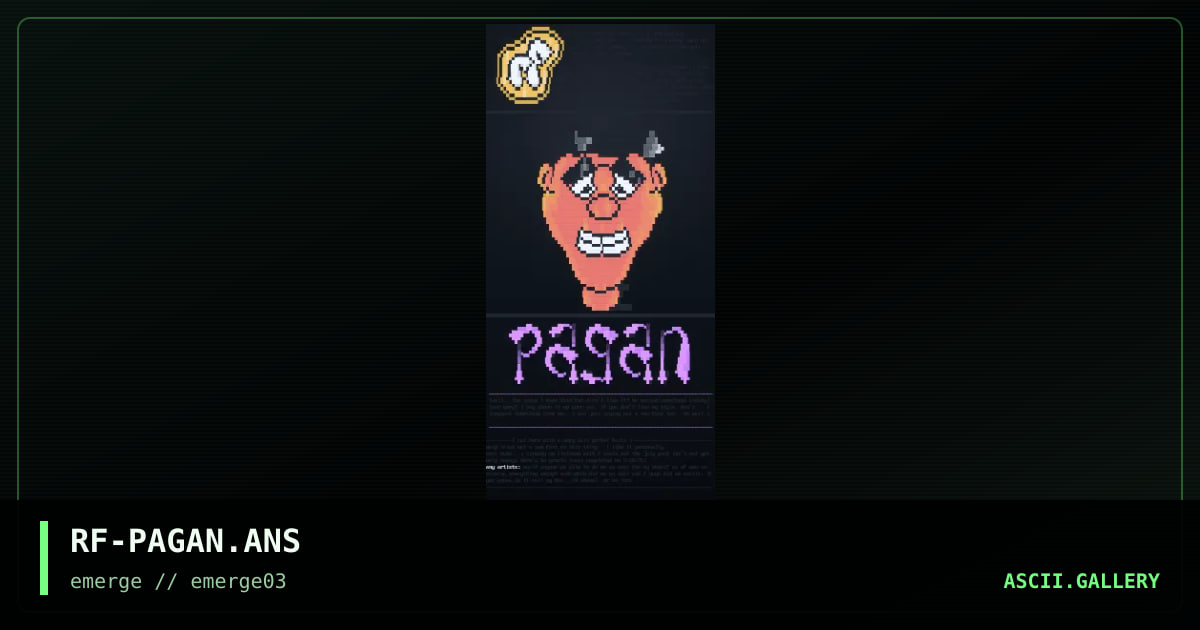 pagan ansi!, by reflexion, 1995