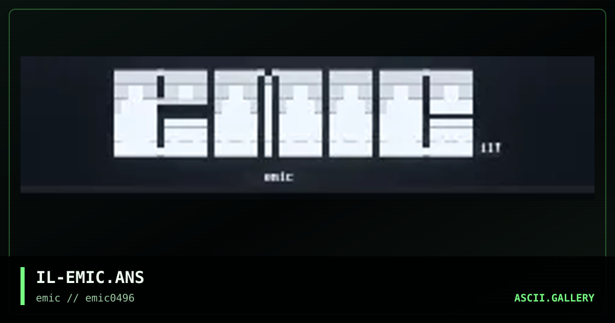 EMiC Logo, by illusion, 1996