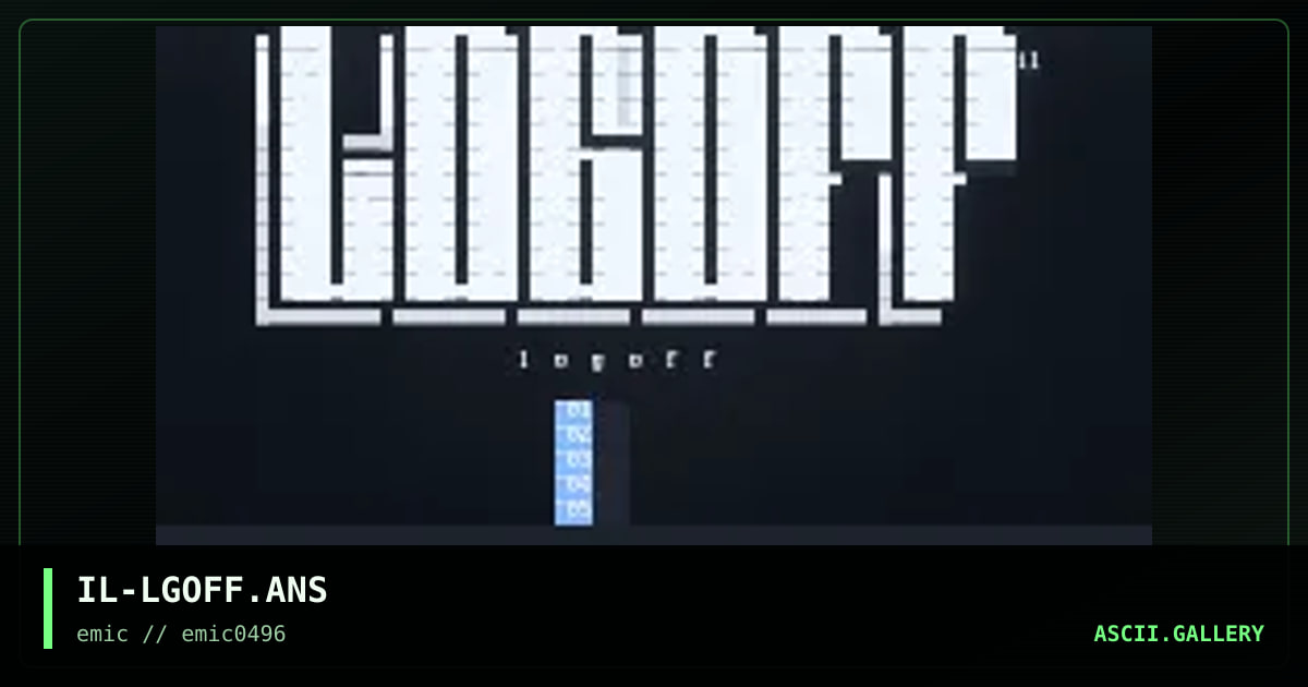 Logoff ansi, by illusion, 1996