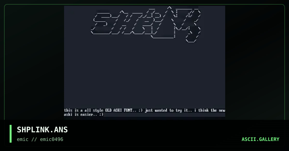 SHPLINK.ANS, by emic, 1996
