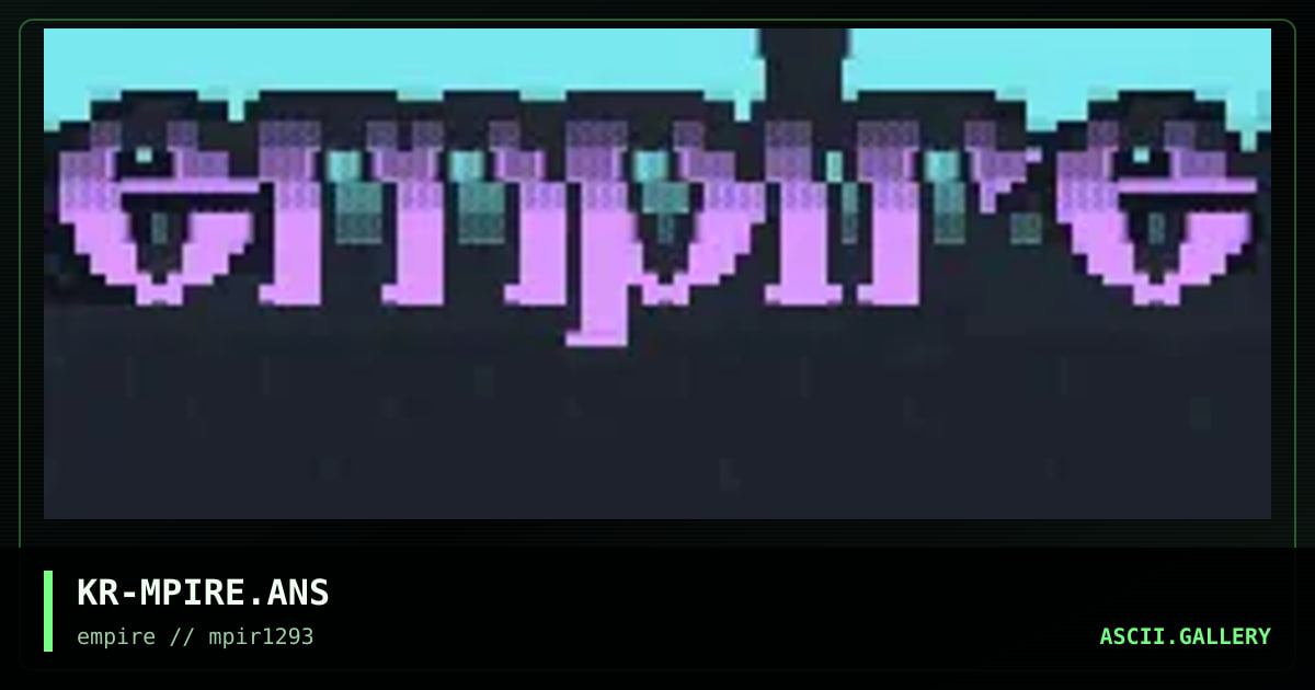 KR-MPIRE.ANS, by killraven, 1993